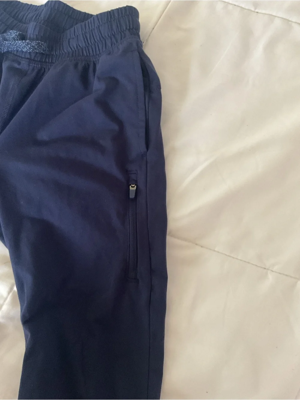 adidas Navy Elastic Waist Athletic Joggers